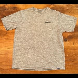Mens Med Capilene Cool Daily w/Large Patagonia Logo on Back Stretch Performance